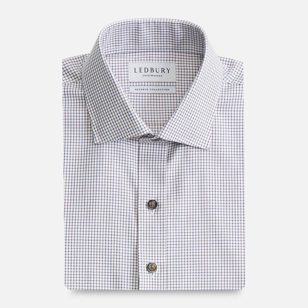 The Brown Gelder Check Custom Shirt Custom Dress Shirt- Ledbury