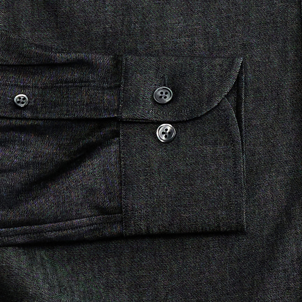 The Washed Black Slater Denim Custom Shirt Custom Casual Shirt- Ledbury