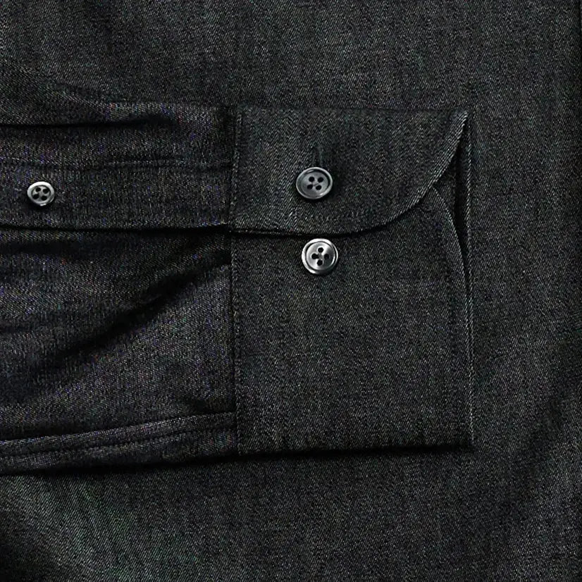 The Washed Black Slater Denim Custom Shirt Custom Casual Shirt- Ledbury