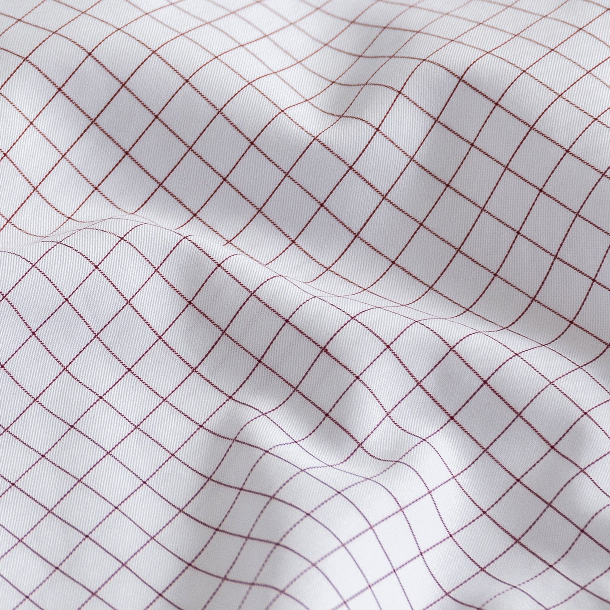 The Burgundy Cliffe Windowpane Custom Shirt Custom Dress Shirt- Ledbury