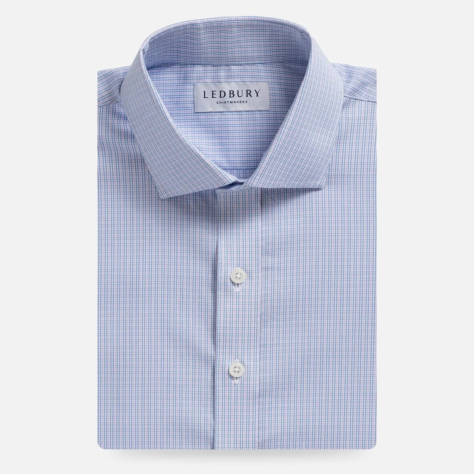 The Light Pink Kent Tattersall Custom Shirt Custom Dress Shirt- Ledbury