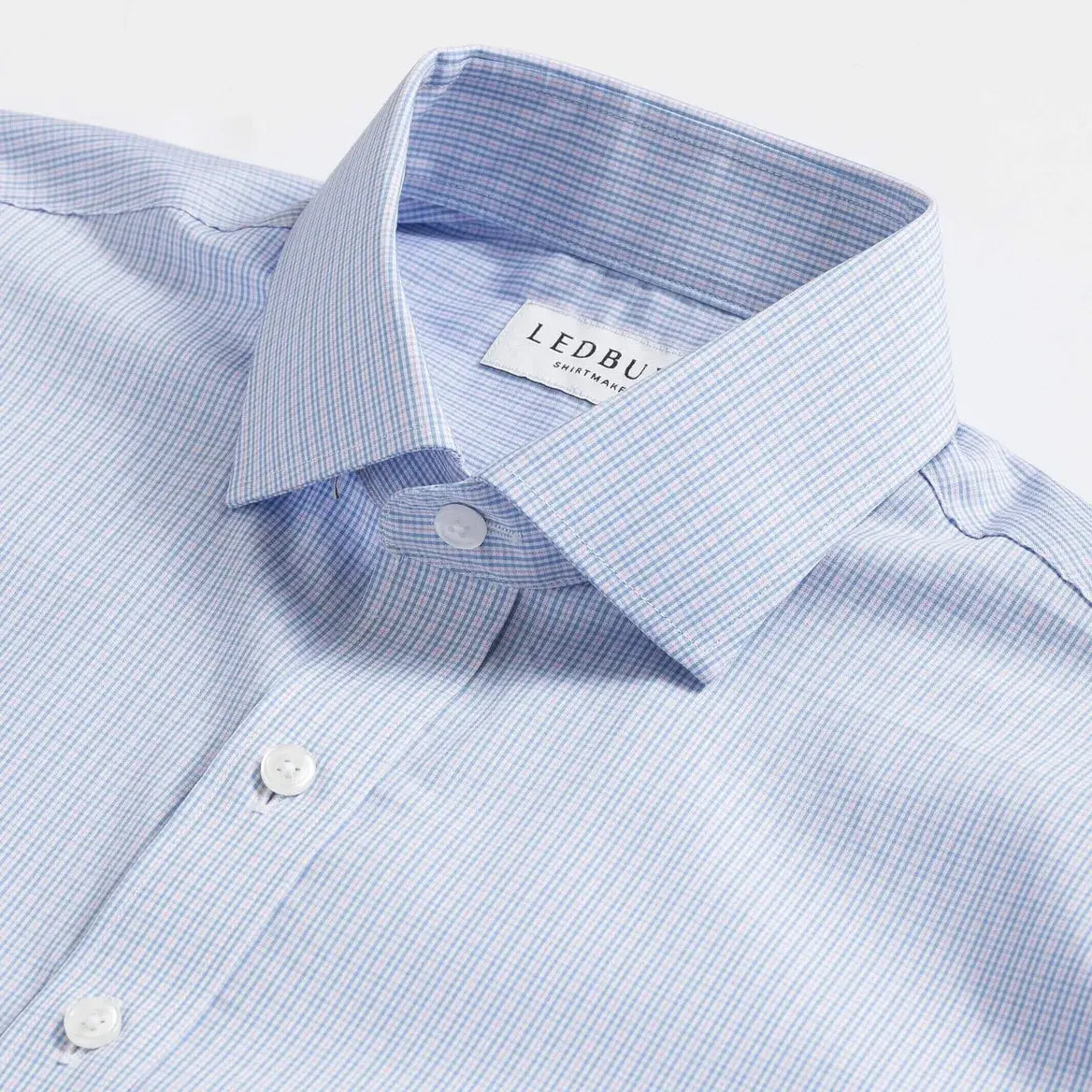 The Light Pink Kent Tattersall Custom Shirt Custom Dress Shirt- Ledbury