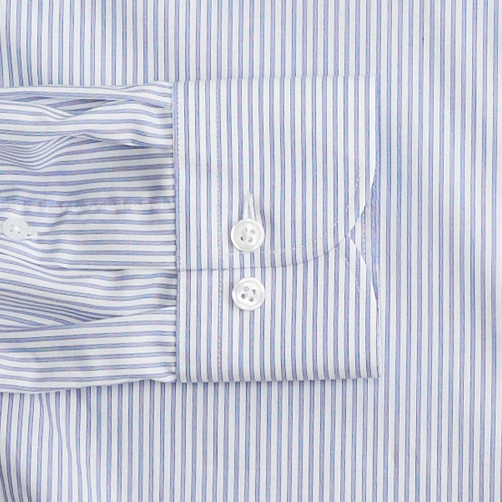 The Navy Kent Stripe Custom Shirt Custom Dress Shirt- Ledbury