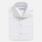 The White Journey Flex Performance with Light Blue Buttons Custom Shirt Custom Dress Shirt- Ledbury