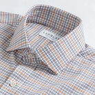 The Autumn Orange Journey Flex Performance Check Custom Shirt Custom Dress Shirt- Ledbury