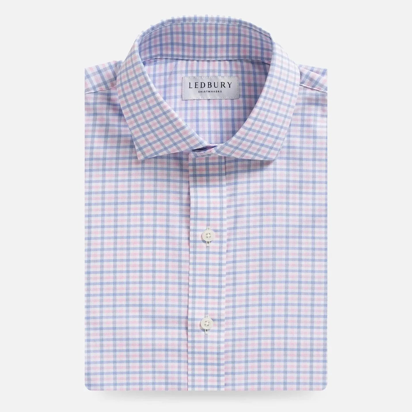 Pink tattersall Journey Flex wrinkle-free dress shirt - custom fit performance fabric for men