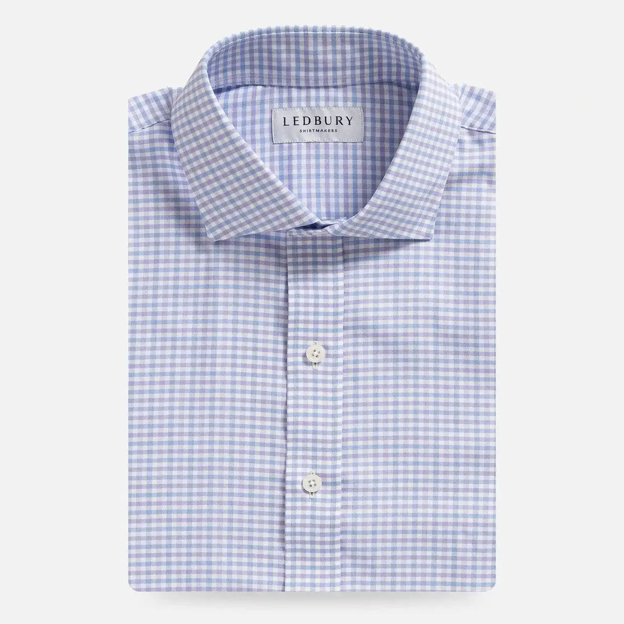 Lavender tattersall Journey Flex wrinkle-free dress shirt - custom fit performance fabric for men