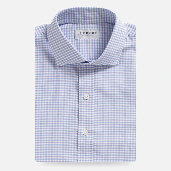 Lavender tattersall Journey Flex wrinkle-free dress shirt - custom fit performance fabric for men