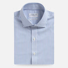 The Blue Journey Flex Performance Stripe Custom Shirt Custom Dress Shirt- Ledbury