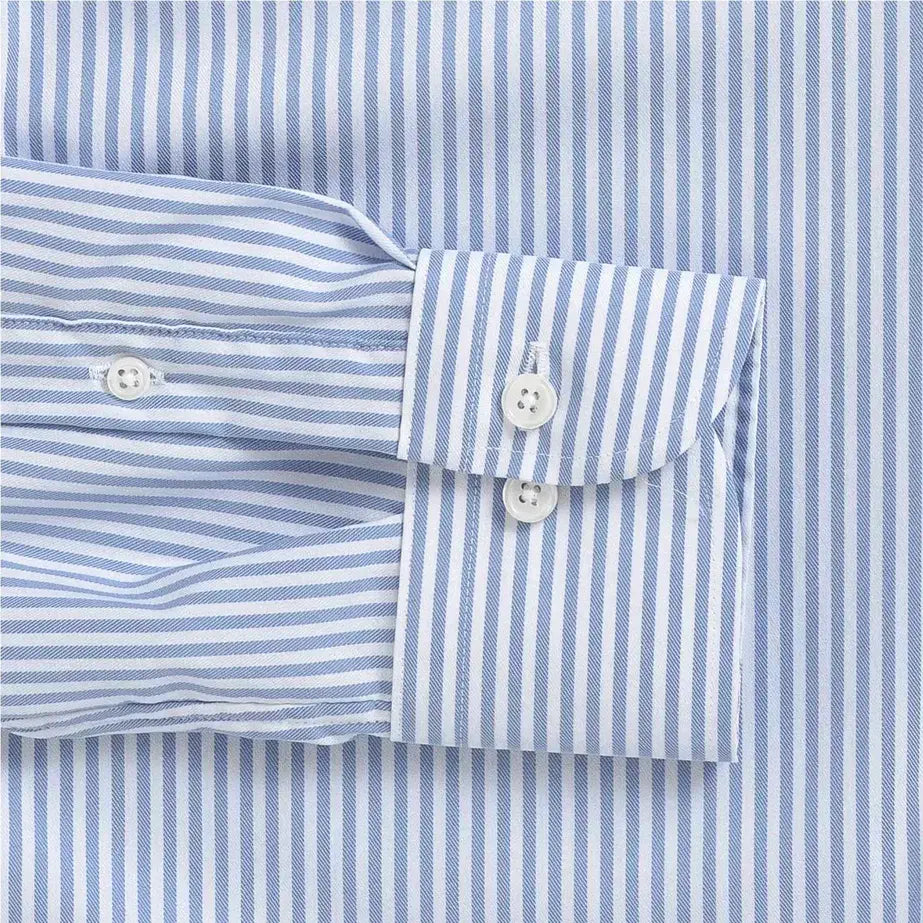 The Blue Journey Flex Performance Stripe Custom Shirt Custom Dress Shirt- Ledbury