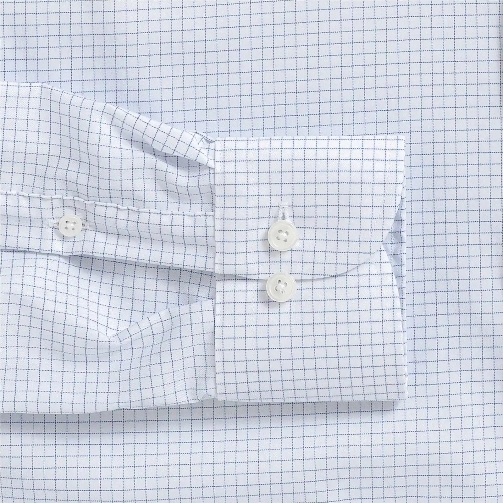 The Navy Journey Flex Performance Micro Check Custom Shirt Custom Dress Shirt- Ledbury