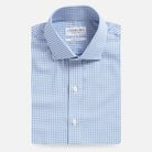 The Blue Journey Flex Performance Gingham Custom Shirt Custom Dress Shirt- Ledbury