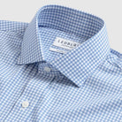 The Blue Journey Flex Performance Gingham Custom Shirt Custom Dress Shirt- Ledbury