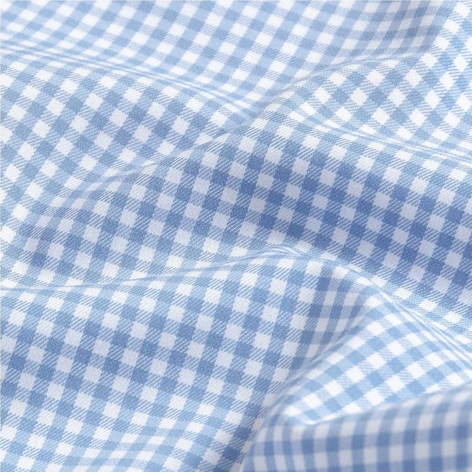 The Blue Journey Flex Performance Gingham Custom Shirt Custom Dress Shirt- Ledbury