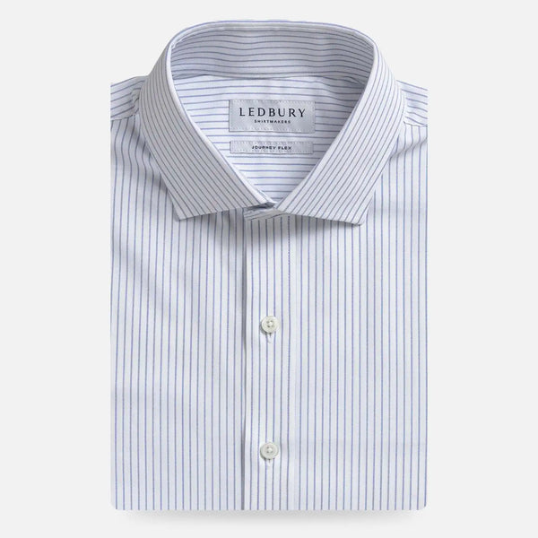 Blue stripe performance dress shirt – Ledbury Journey Flex custom fit