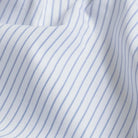 Blue stripe performance fabric close-up – Ledbury Journey Flex stretch material