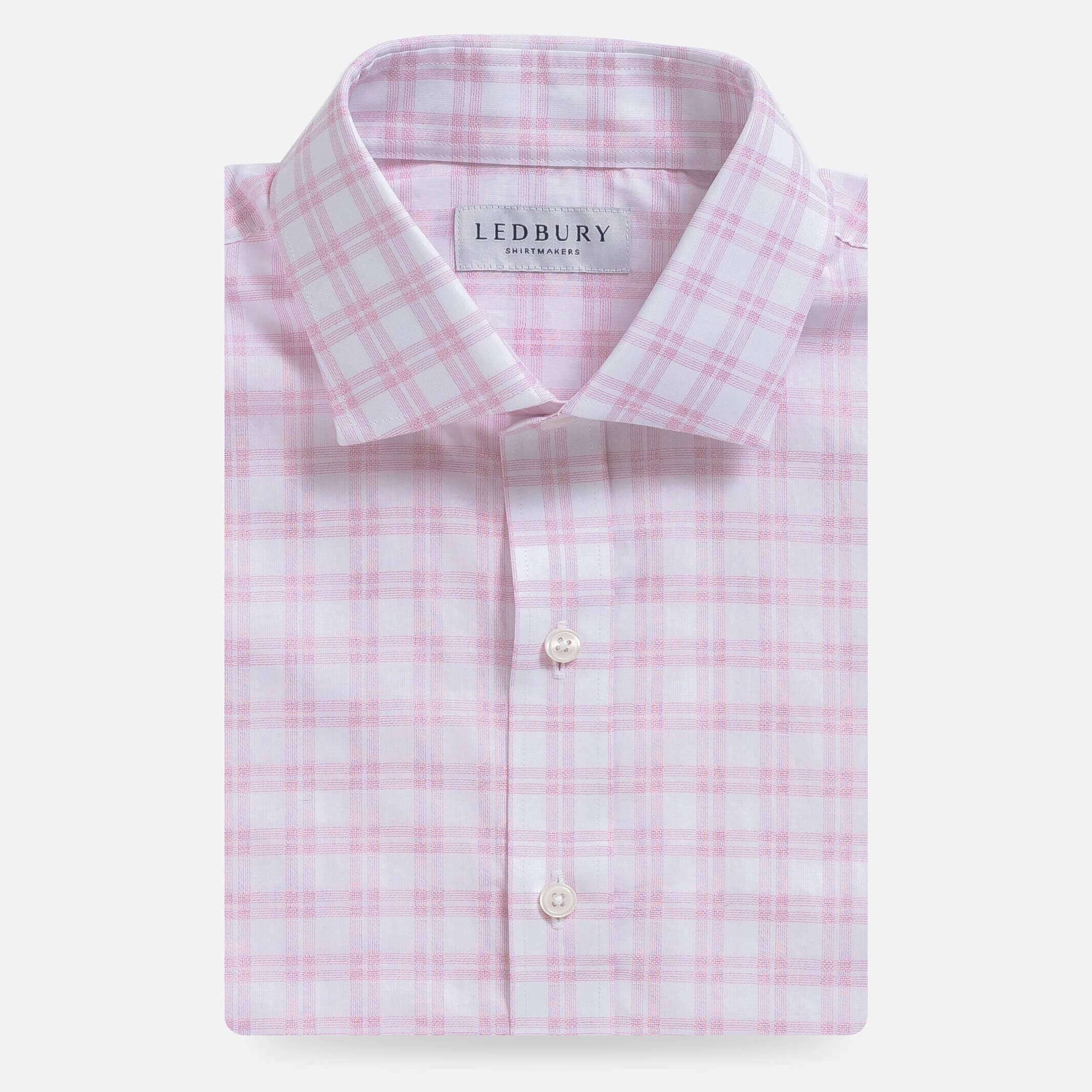 The Pink Ellis Plaid Custom Shirt Custom Dress Shirt- Ledbury