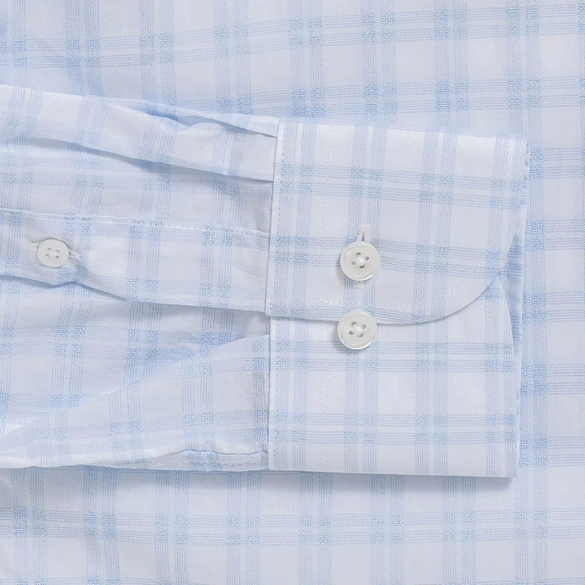 The Sky Blue Ellis Plaid Custom Shirt Custom Dress Shirt- Ledbury