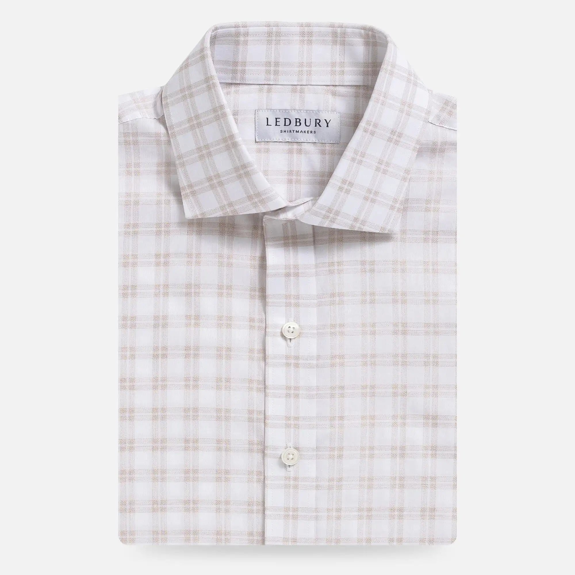 The Tan Ellis Plaid Custom Shirt Custom Dress Shirt- Ledbury