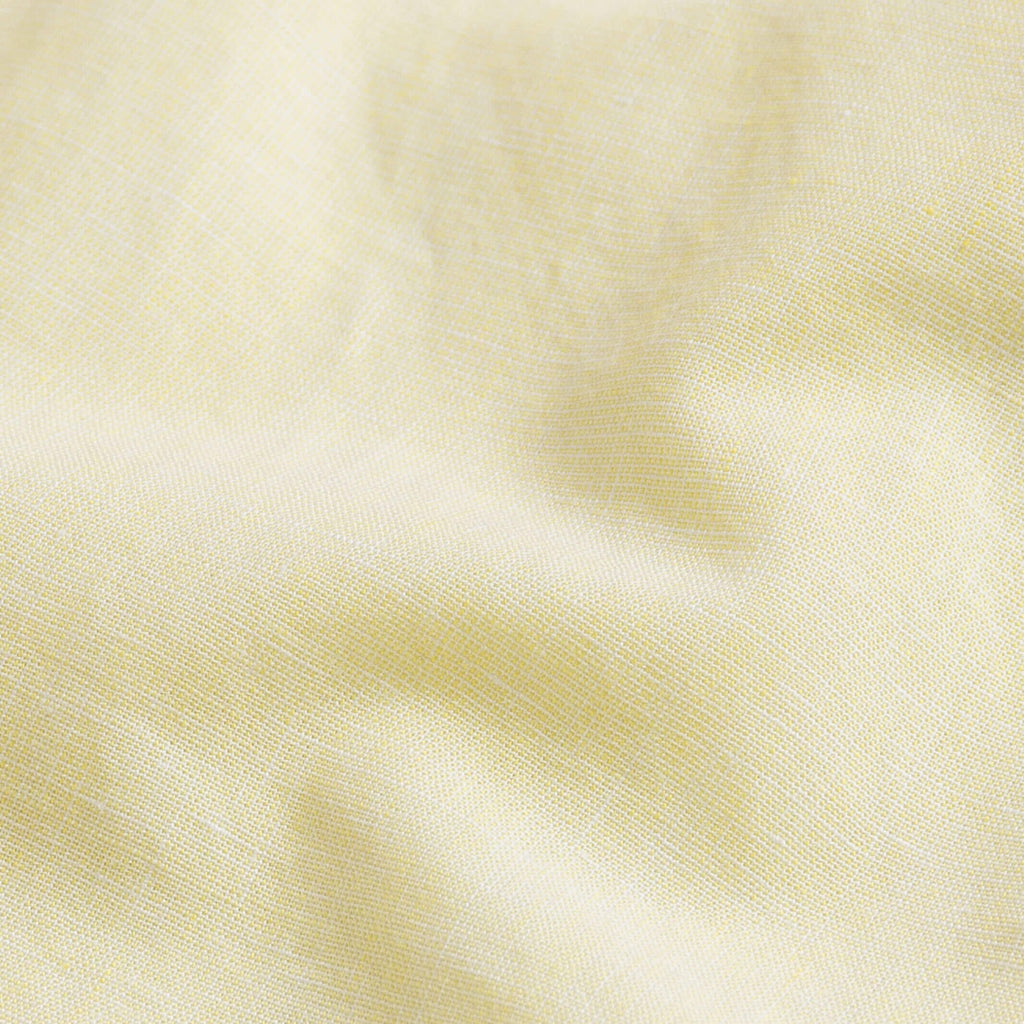 The Yellow Short Sleeve Barretto Cotton Linen Custom Shirt Custom Casual Shirt- Ledbury