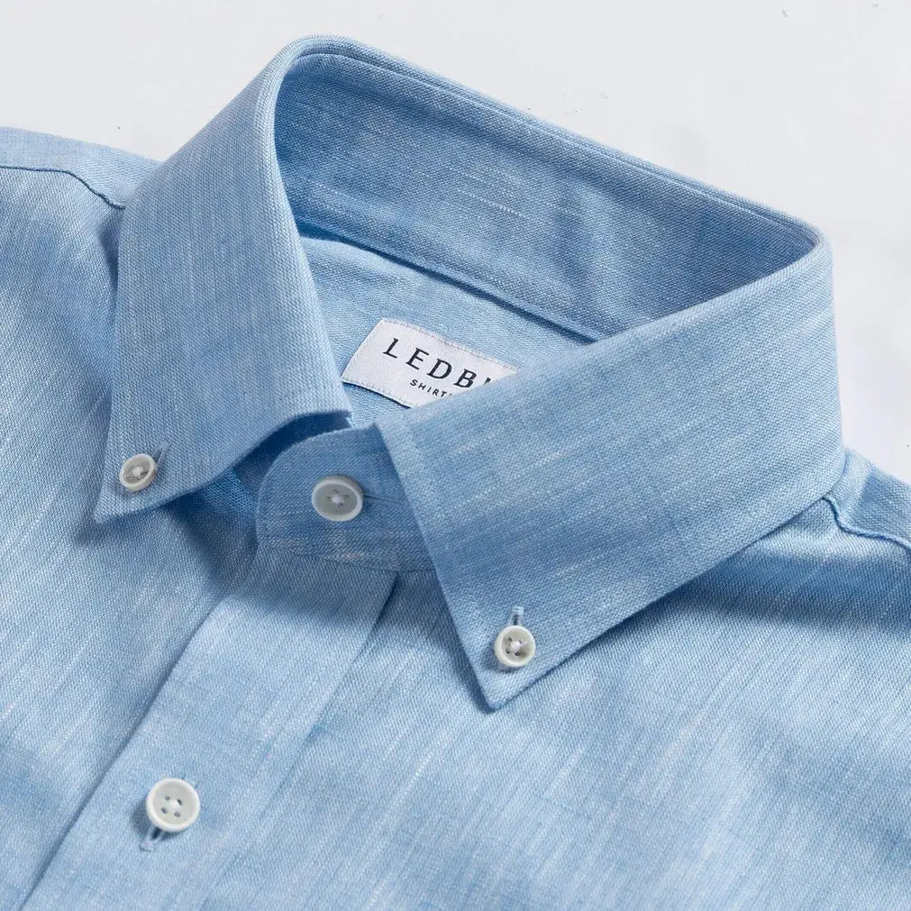 The Light Blue Sandoval Oxford Chambray Custom Shirt Custom Casual Shirt- Ledbury