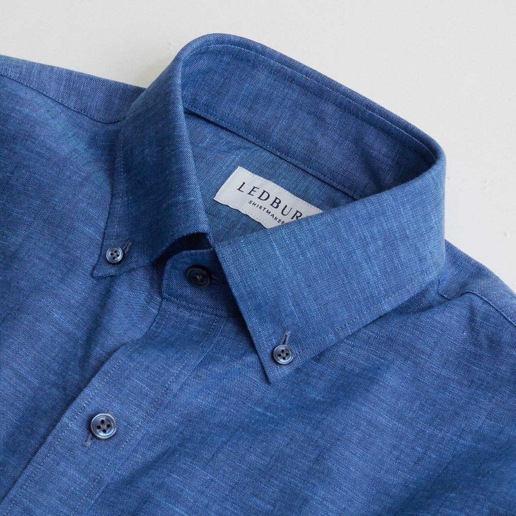 The Medium Blue Sandoval Custom Shirt Custom Casual Shirt- Ledbury