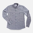The Navy Blue Sandoval Utility Custom Shirt Custom Casual Shirt- Ledbury