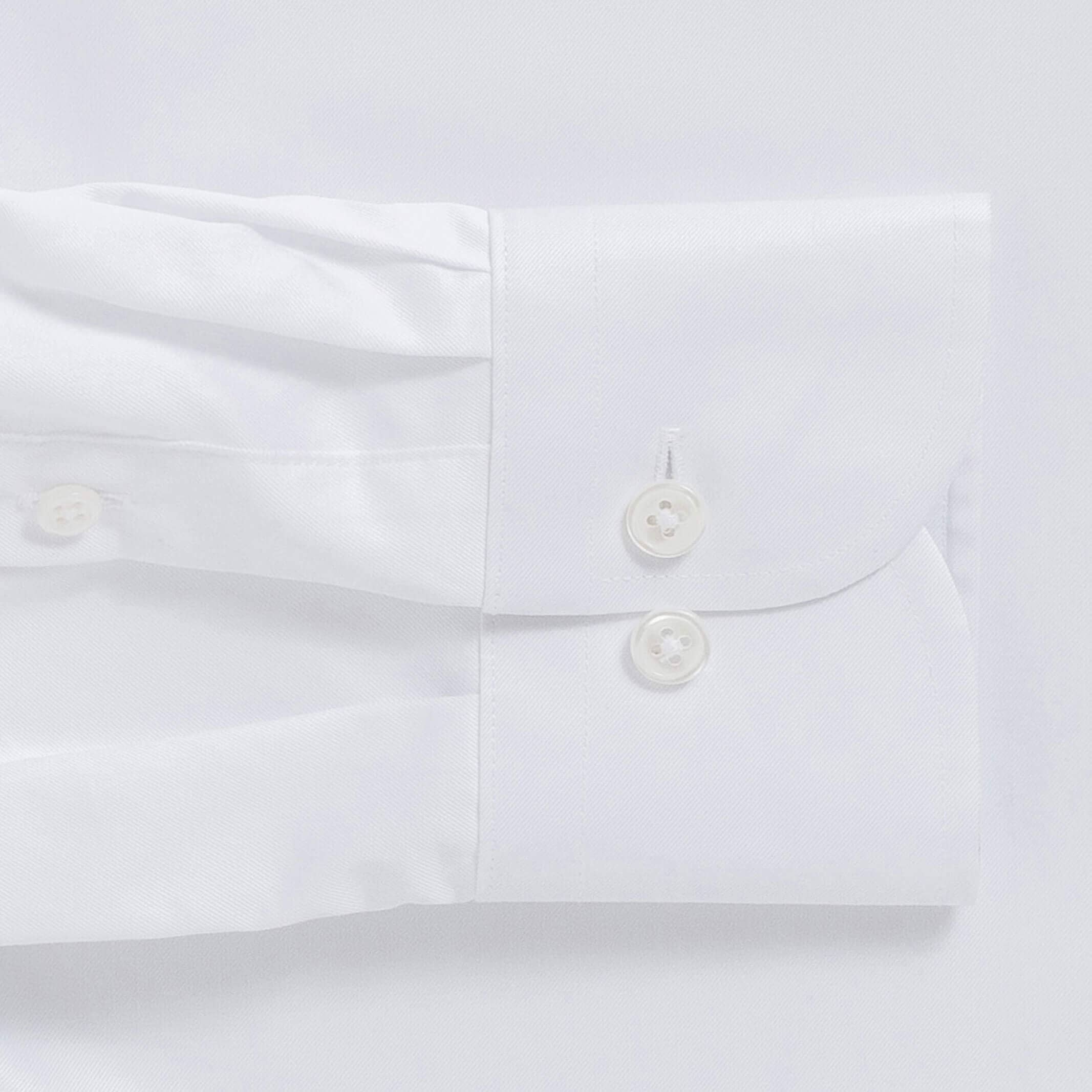 The White Signature Fine Twill Custom Shirt Custom Dress Shirt- Ledbury