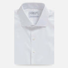 The White Signature Fine Twill with French Placket Custom Shirt Custom Dress Shirt- Ledbury