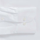 The White Signature Fine Twill with French Placket Custom Shirt Custom Dress Shirt- Ledbury