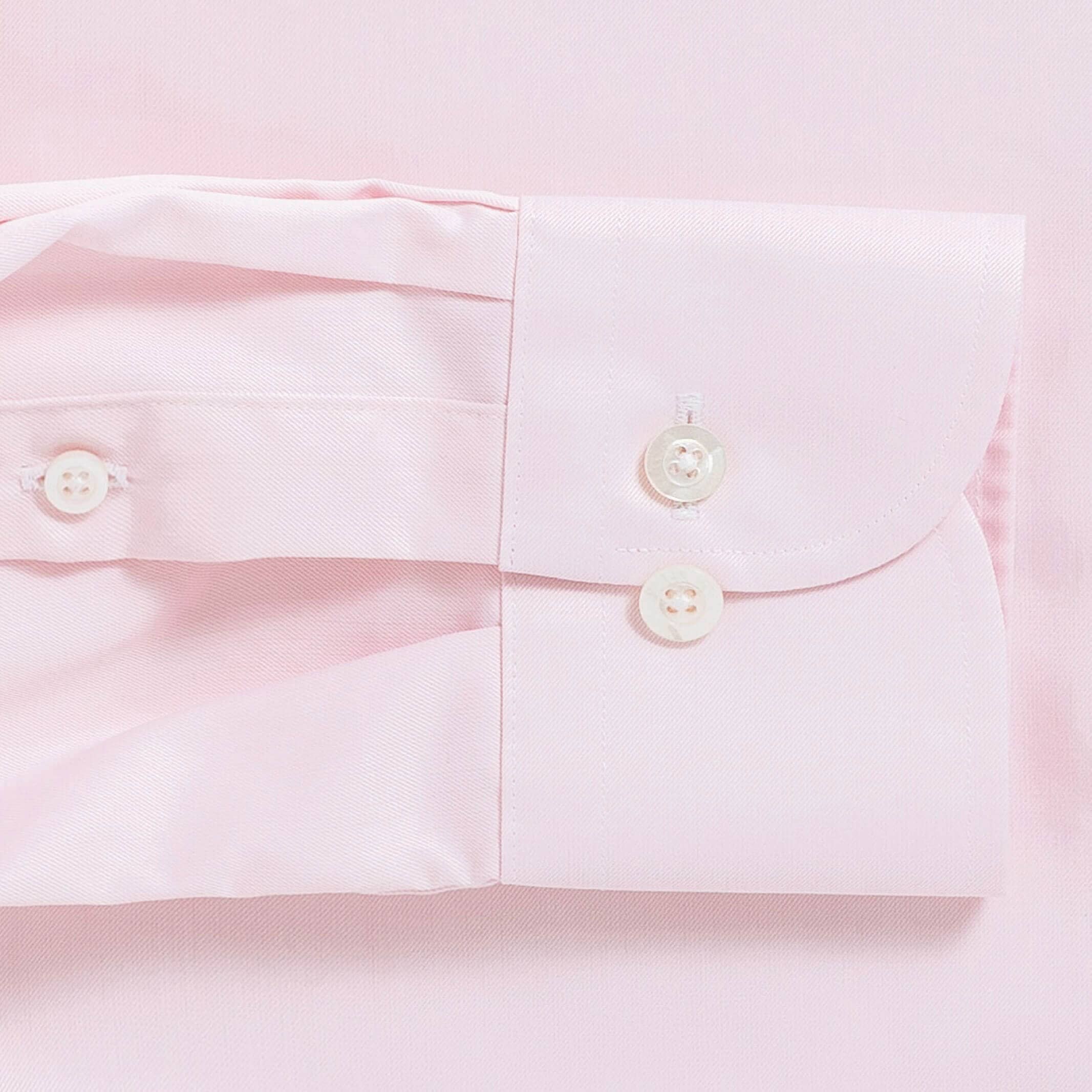Pink shirt sleeve and cuff detail - double button barrel cuff dress shirt