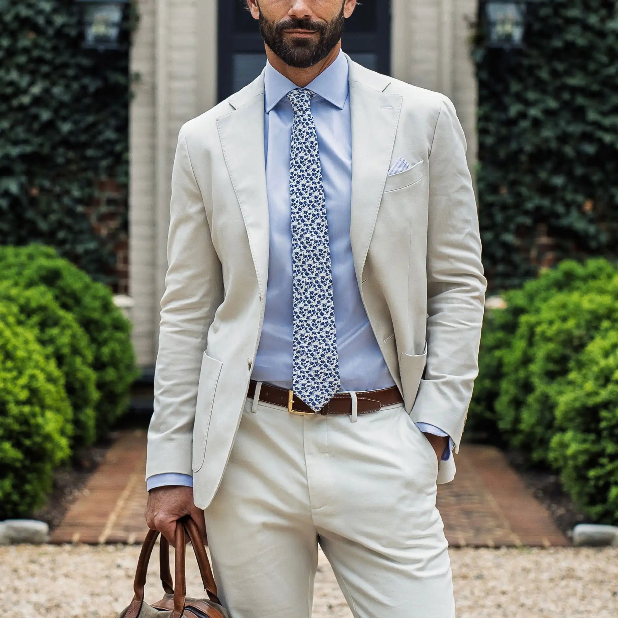 The Light Blue Signature Fine Twill Custom Shirt Custom Dress Shirt- Ledbury