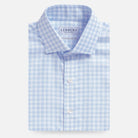 The Light Blue Signature Check Fine Twill Custom Shirt Custom Dress Shirt- Ledbury