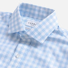 The Light Blue Signature Gingham Fine Twill Custom Shirt Custom Dress Shirt- Ledbury