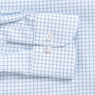 The Light Blue Signature Grid Check Fine Twill Custom Shirt Custom Dress Shirt- Ledbury