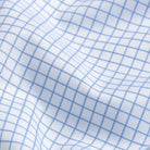 The Light Blue Signature Grid Check Fine Twill Custom Shirt Custom Dress Shirt- Ledbury