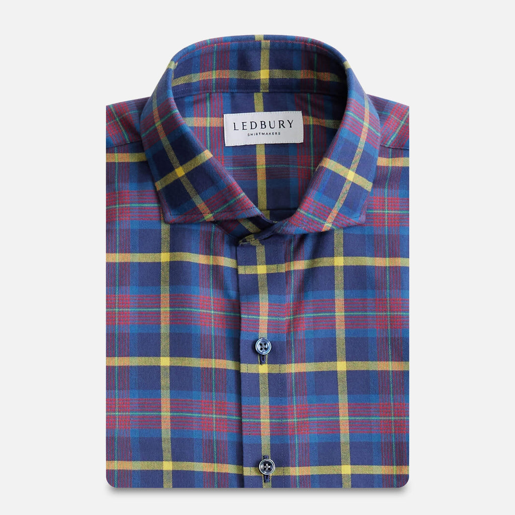 The Blue Berkley Plaid Custom Shirt Custom Casual Shirt- Ledbury