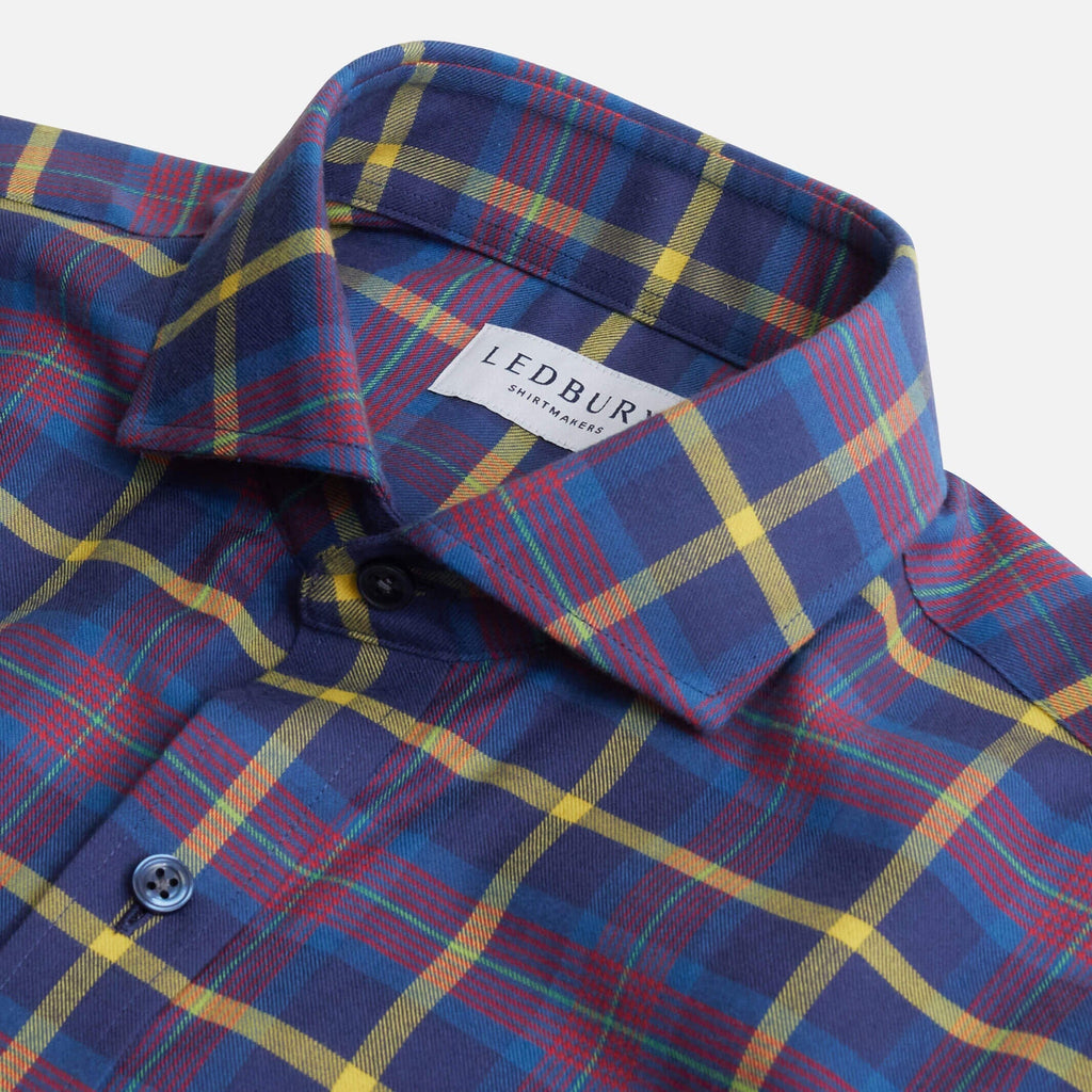 The Blue Berkley Plaid Custom Shirt Custom Casual Shirt- Ledbury