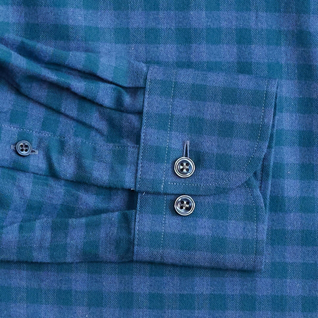 The Dark Teal Parton Flannel Custom Shirt Custom Casual Shirt- Ledbury