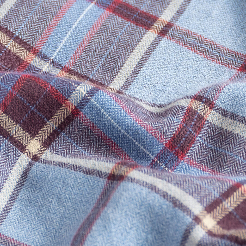 The Smoky Blue Nash Flannel Custom Shirt Custom Casual Shirt- Ledbury