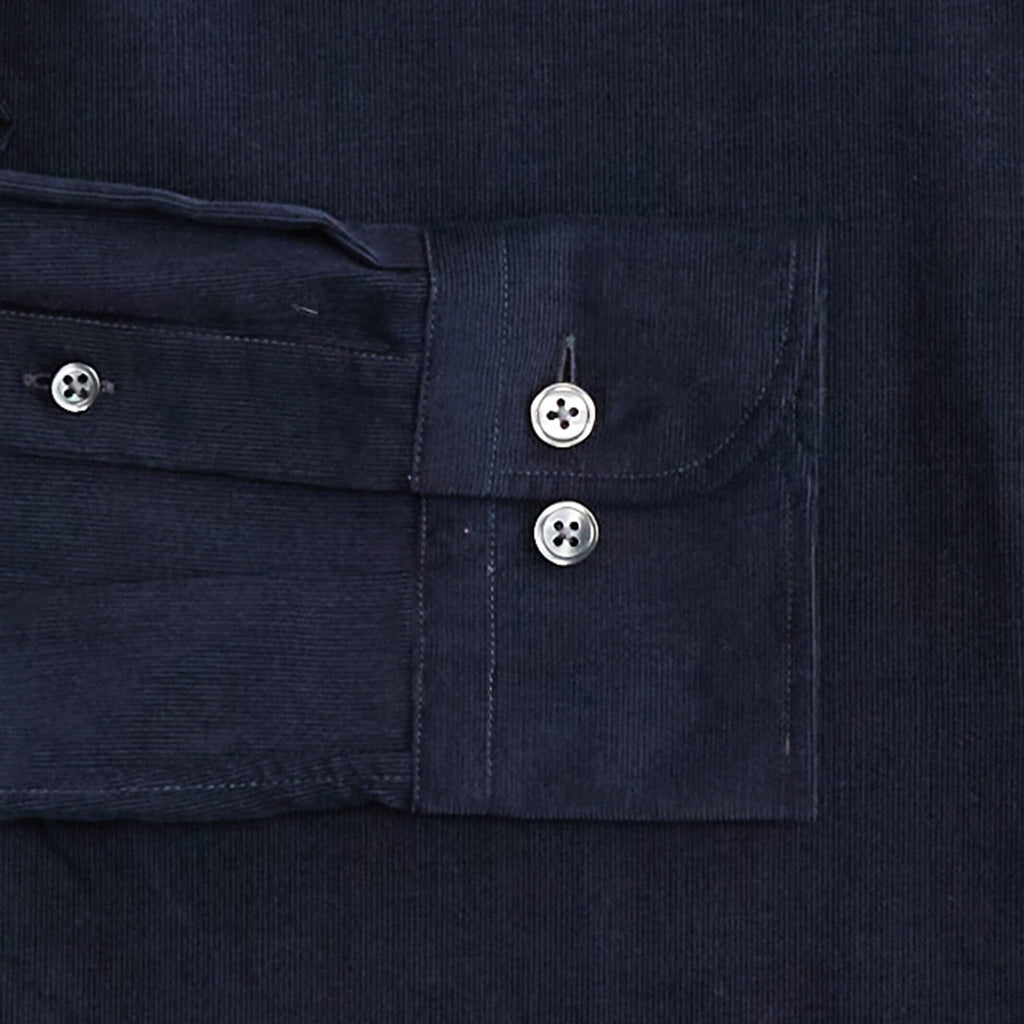 The Dark Navy Crockett Corduroy Custom Shirt Custom Casual Shirt- Ledbury
