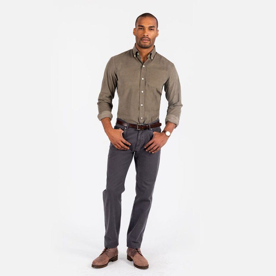 The Dusty Olive Crockett Corduroy Custom Shirt – Ledbury