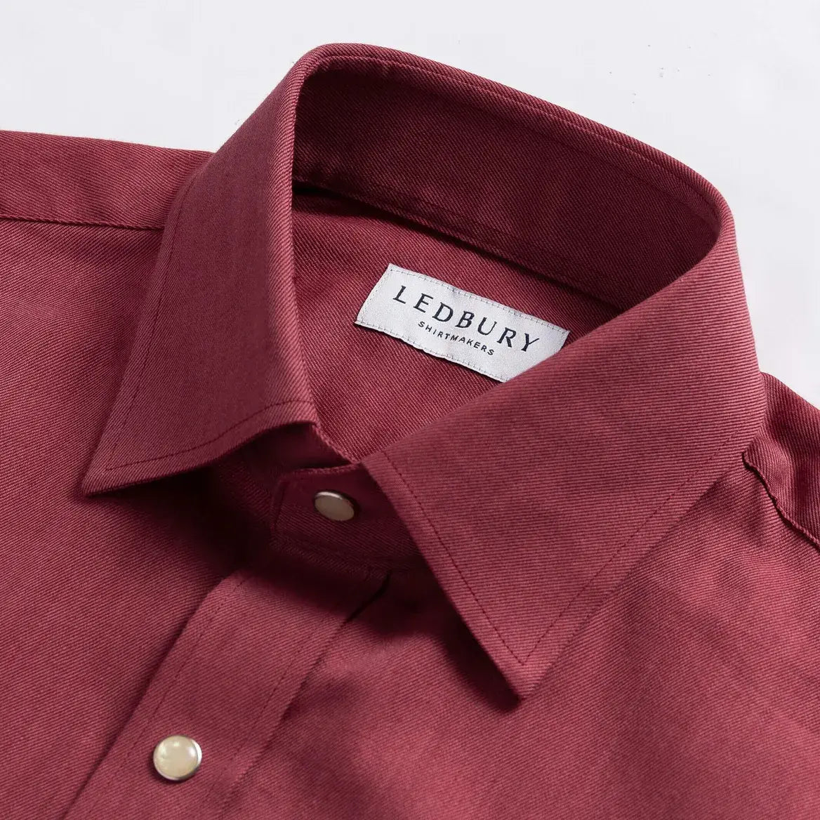 The Redwood Malone Washed Twill with Pearl Snaps Custom Shirt Custom Casual Shirt- Ledbury