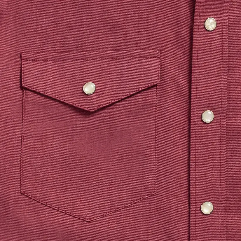 The Redwood Malone Washed Twill with Pearl Snaps Custom Shirt Custom Casual Shirt- Ledbury