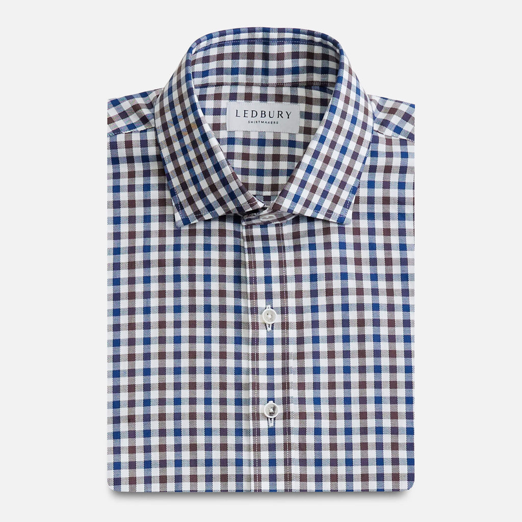 The Brown Burnham Check Custom Shirt Custom Casual Shirt- Ledbury