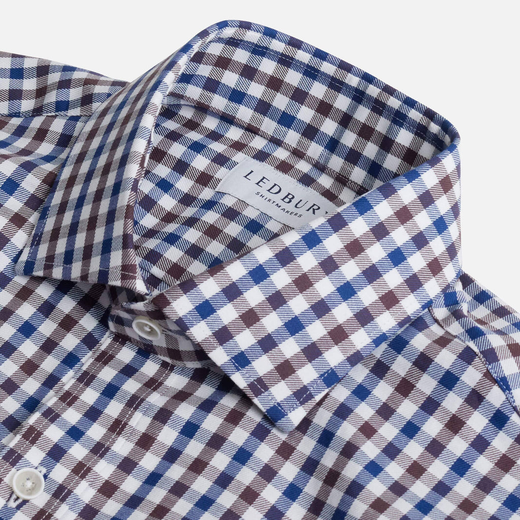 The Brown Burnham Check Custom Shirt Custom Casual Shirt- Ledbury