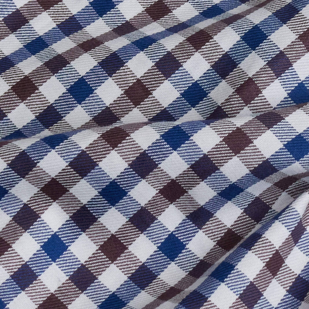 The Brown Burnham Check Custom Shirt Custom Casual Shirt- Ledbury