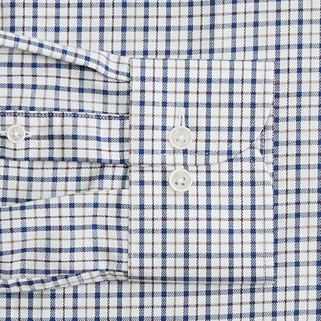 The Soft Brown Hewitt Check Custom Shirt Custom Casual Shirt- Ledbury