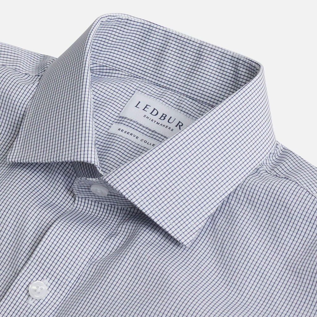 The Blue Thomas Mason Price Check Custom Shirt Custom Dress Shirt- Ledbury