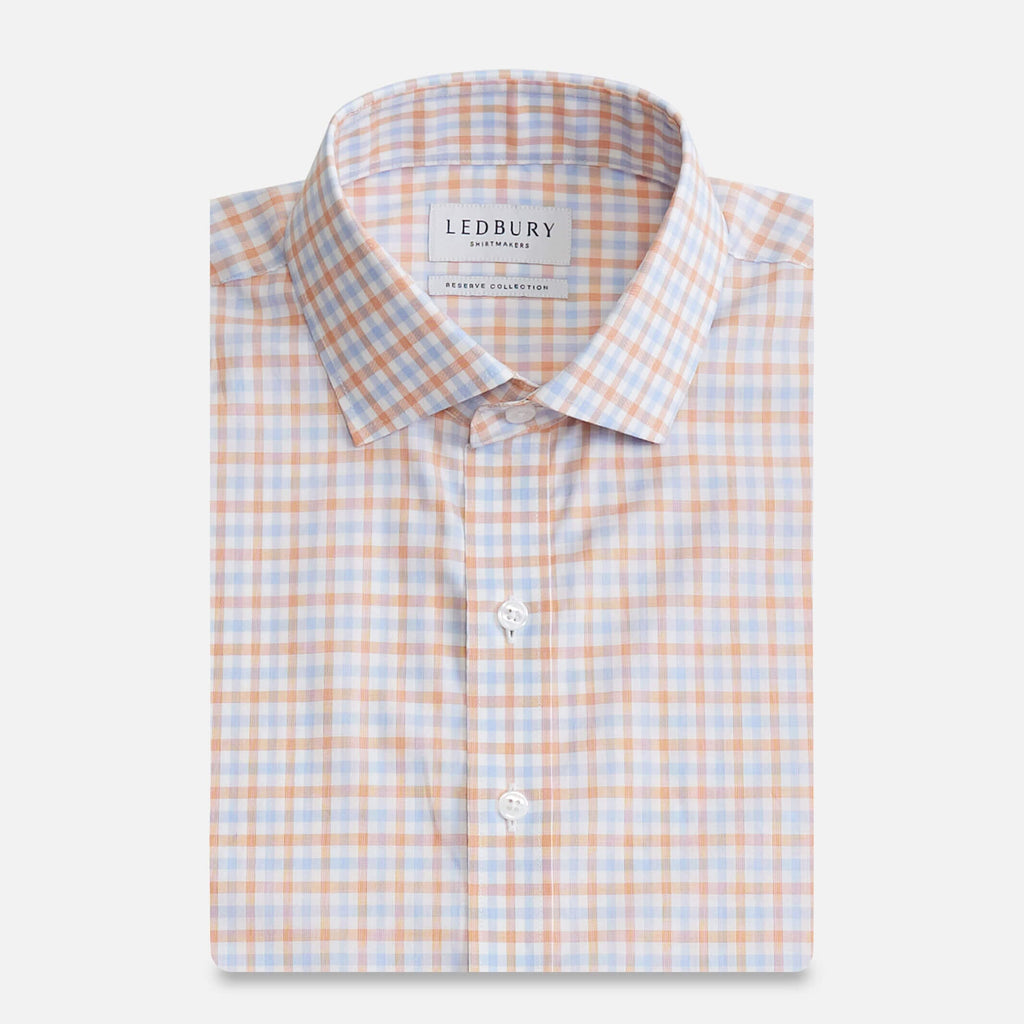 The Thomas Mason Cider Votta Check Custom Shirt Custom Dress Shirt- Ledbury